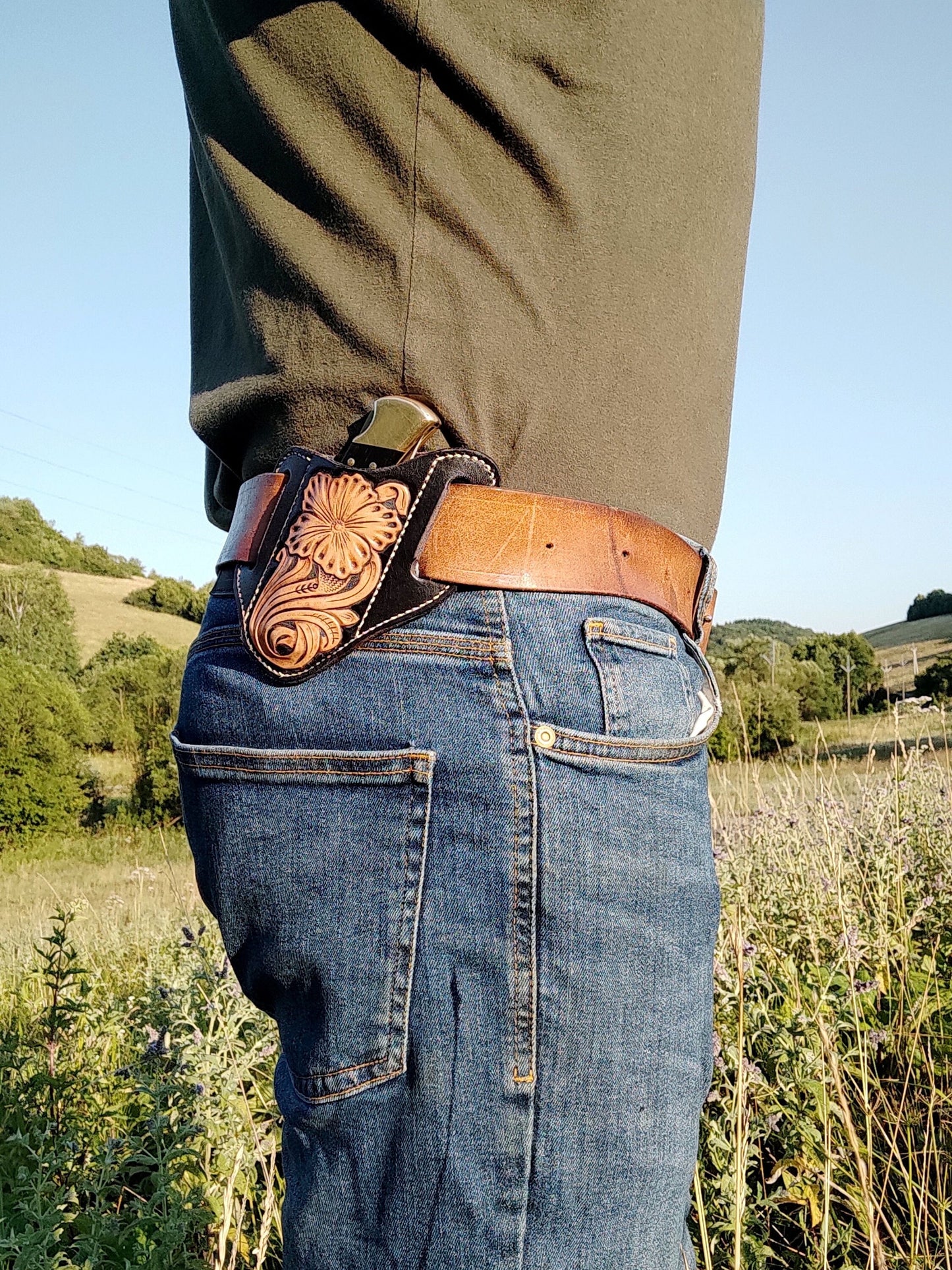 "Western Floral" Klappmesserscheide